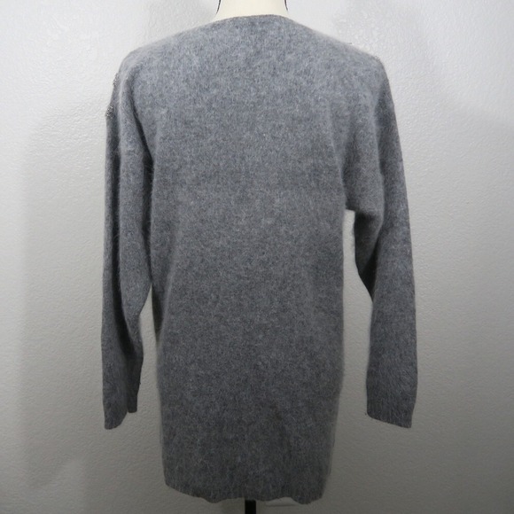 Vintage Sweater Womens Lambswool Angora Holiday Christmas Snowflake Tunic Size S - Picture 7 of 13